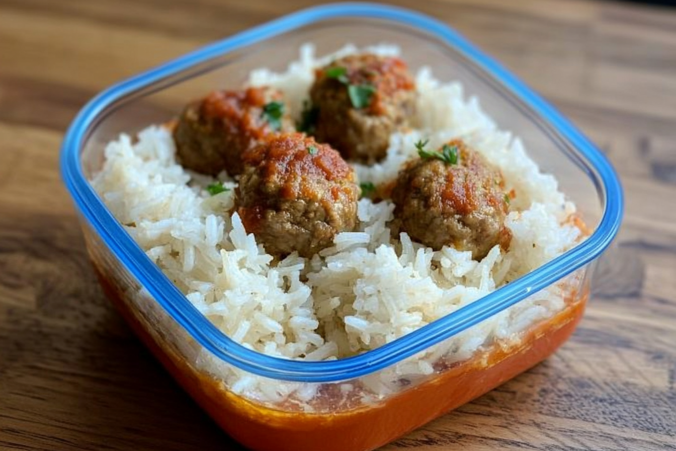 Boulettes de viande et riz