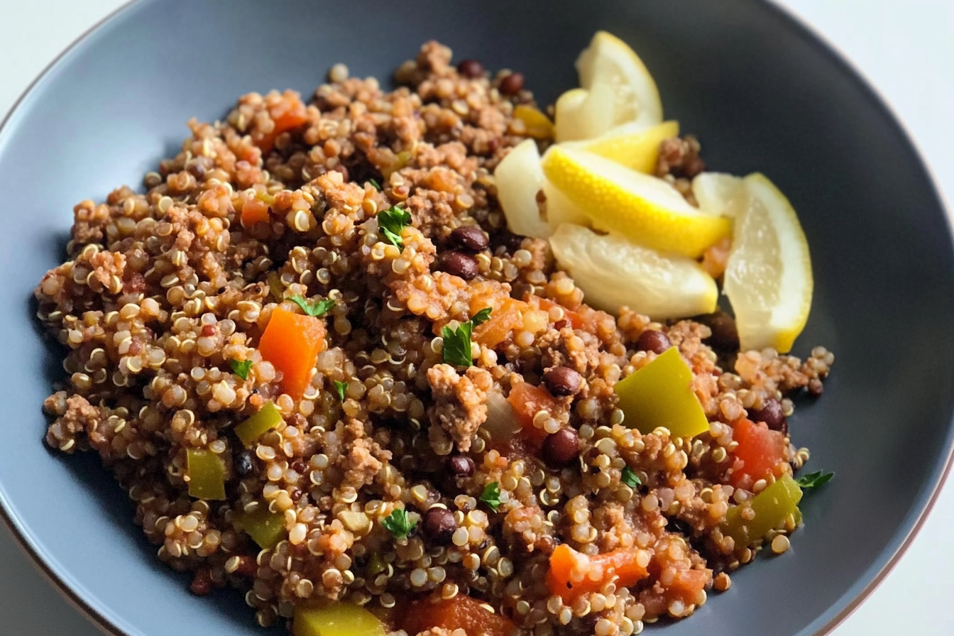 Bowl de quinoa et viande