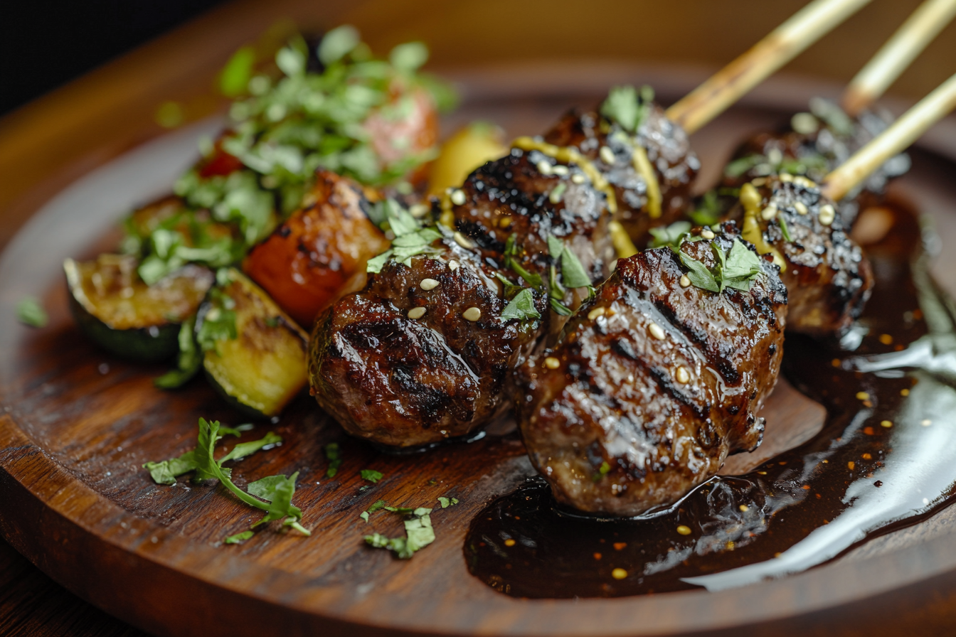 Brochettes d'agneau au café
