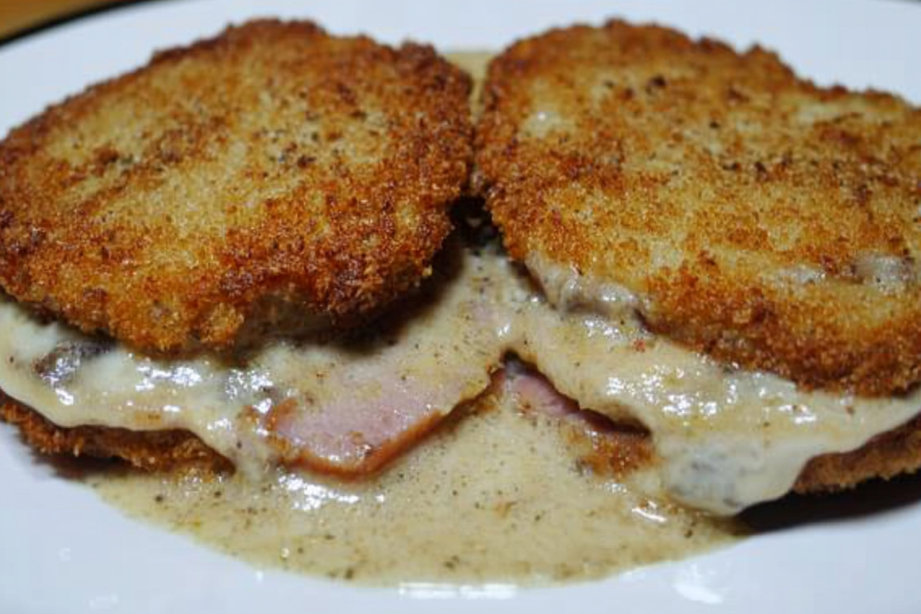 Cachopo de lomo aux champignons