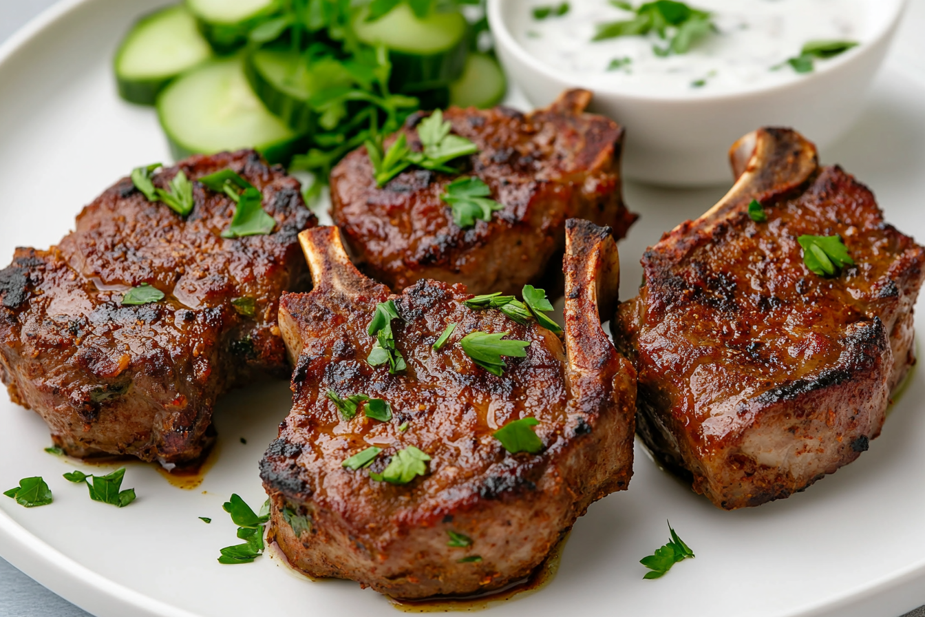 Côtelettes d'agneau au cari
