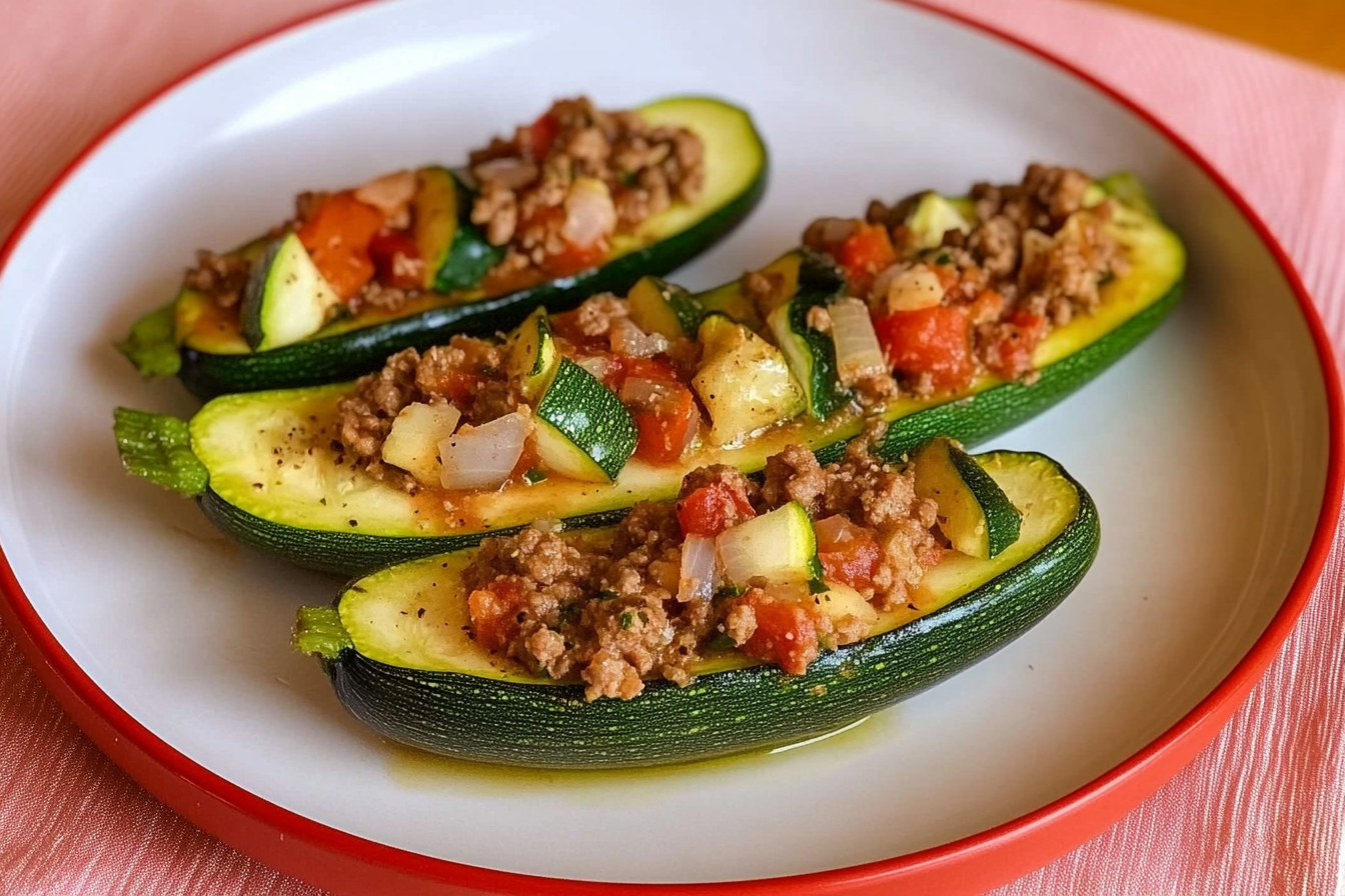 Courgettes farcies à la viande