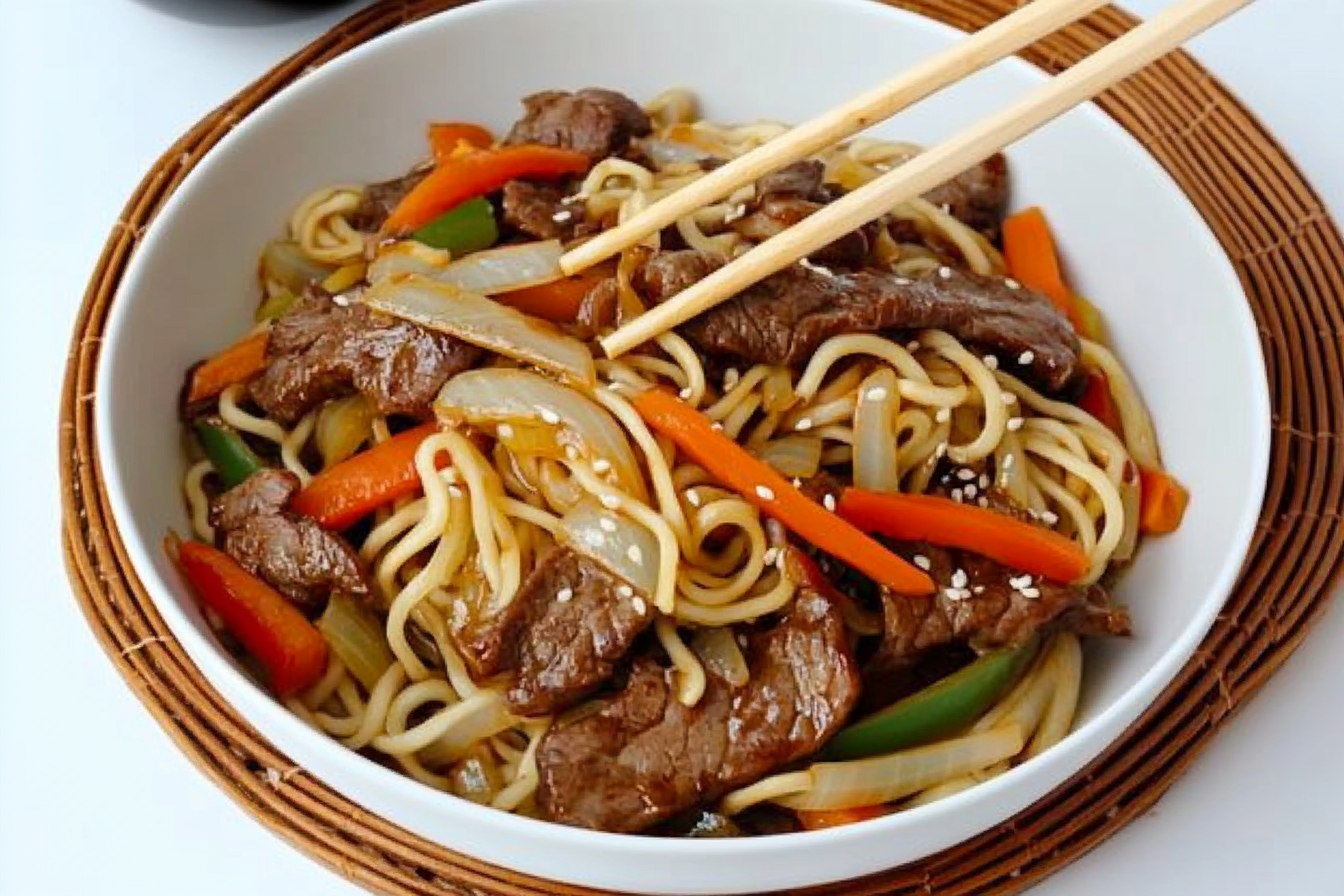 Fideos chinos à la viande