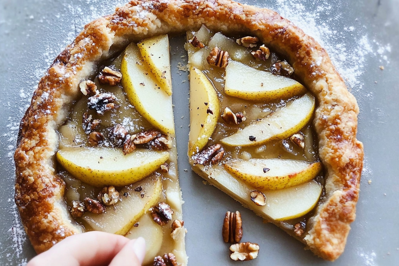 Galette de poires et noix
