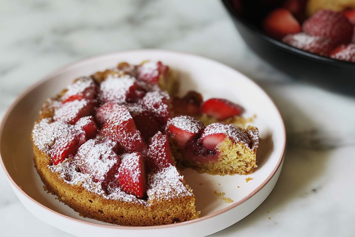 Gâteau aux fraises moelleux