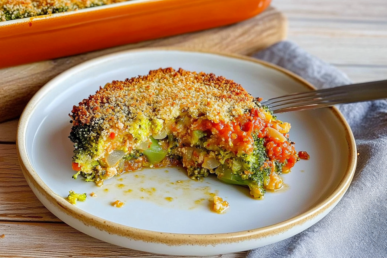 Gâteau de brocoli à la bolognaise