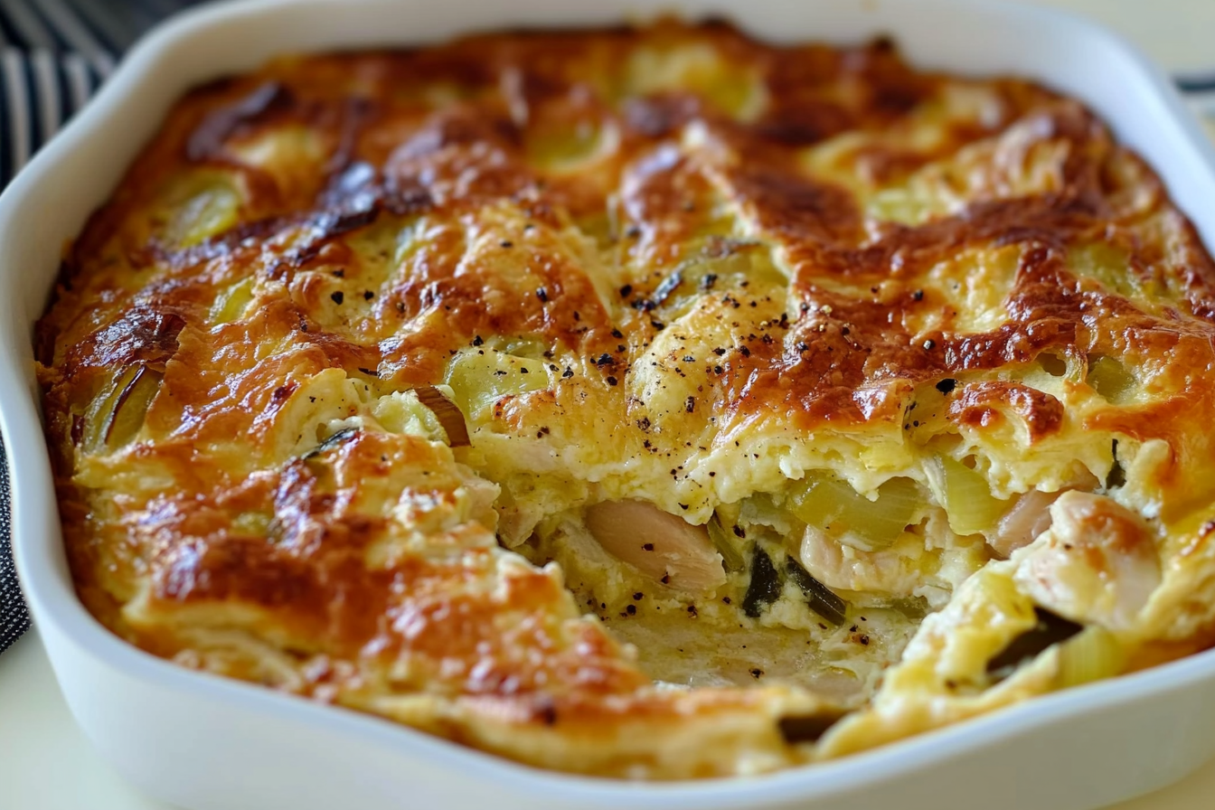 Gâteau de poulet et oignon