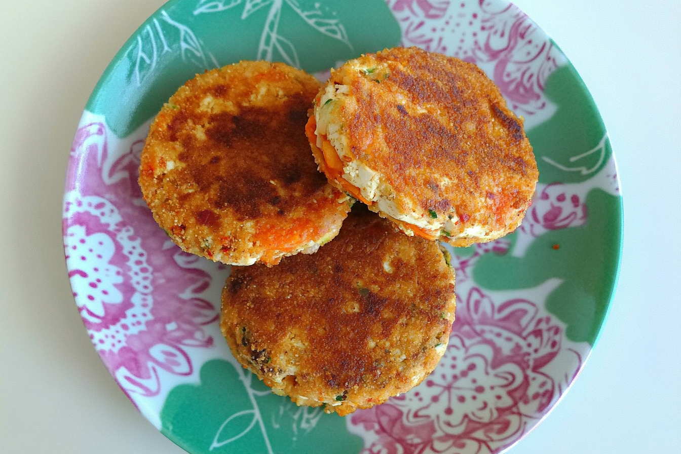 Hamburger de tofu et légumes