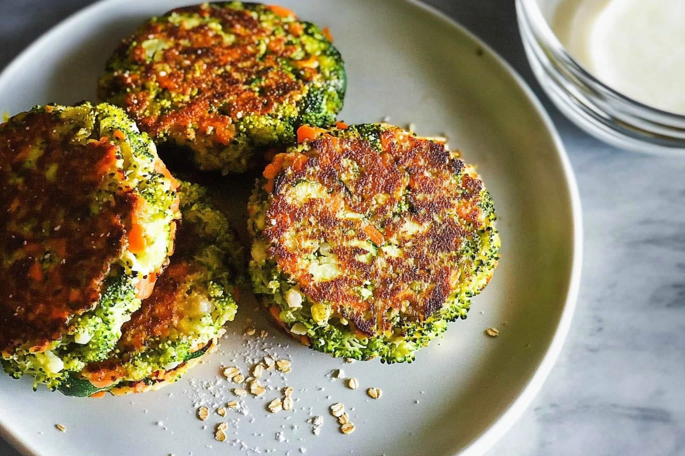 Hamburgers de brocoli et légumes