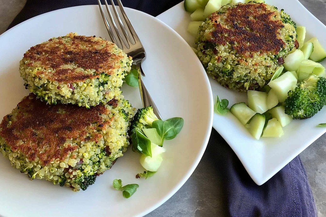 Hamburgers de brocoli et quinoa