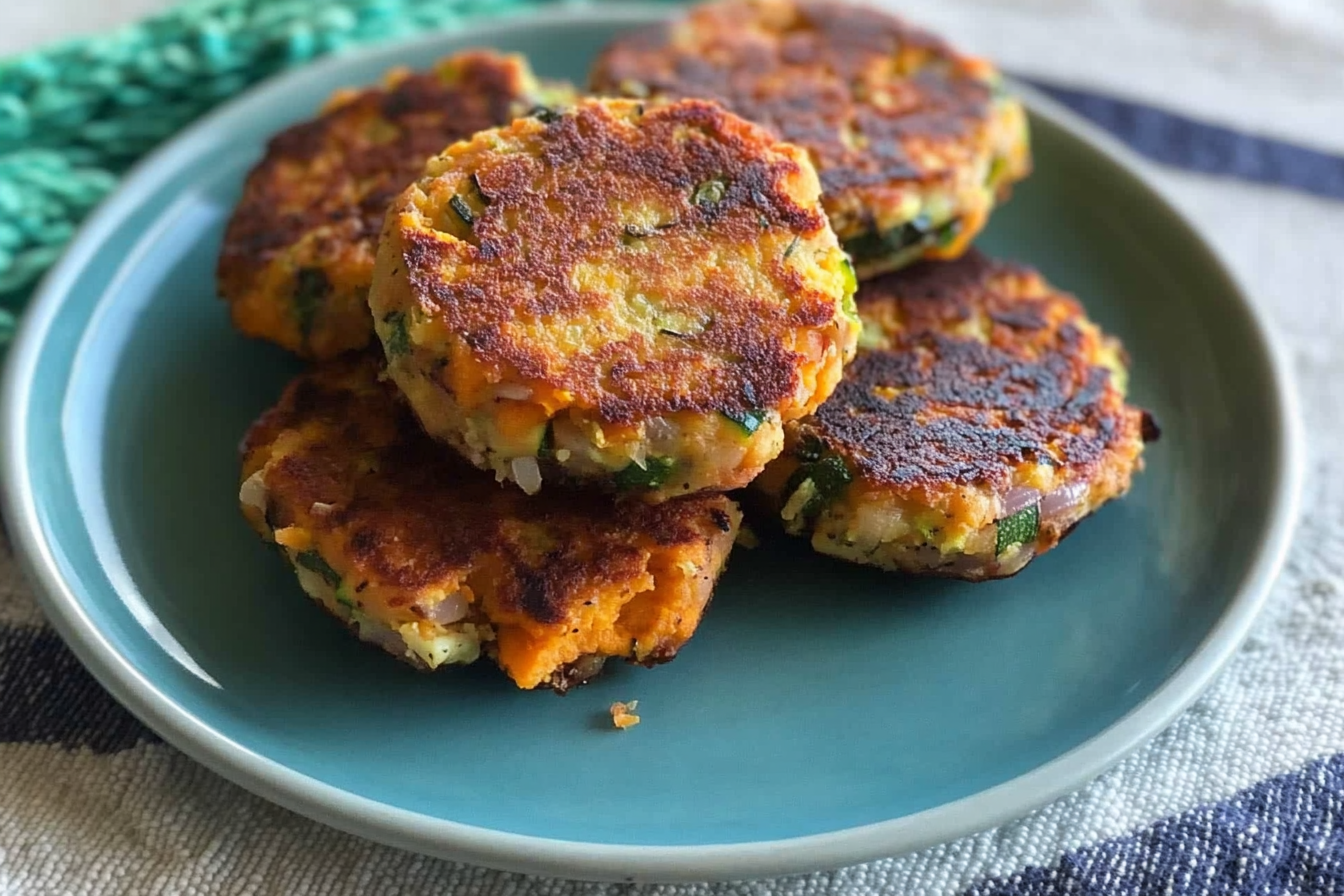 Hamburgers de courgette et patate douce