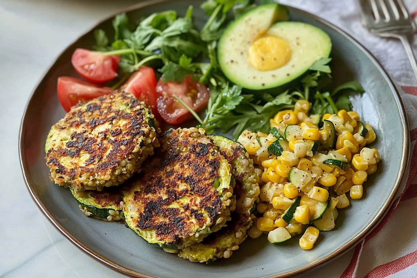 Hamburgers de courgettes et lentilles
