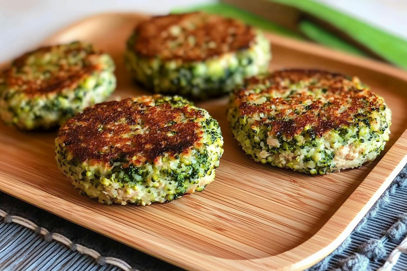 Hamburgers de thon et brocoli