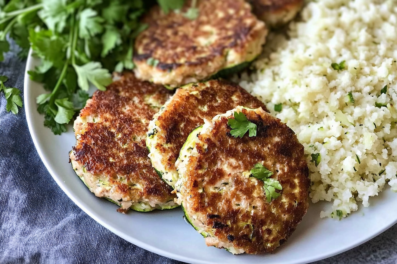 Hamburgers de thon et courgette
