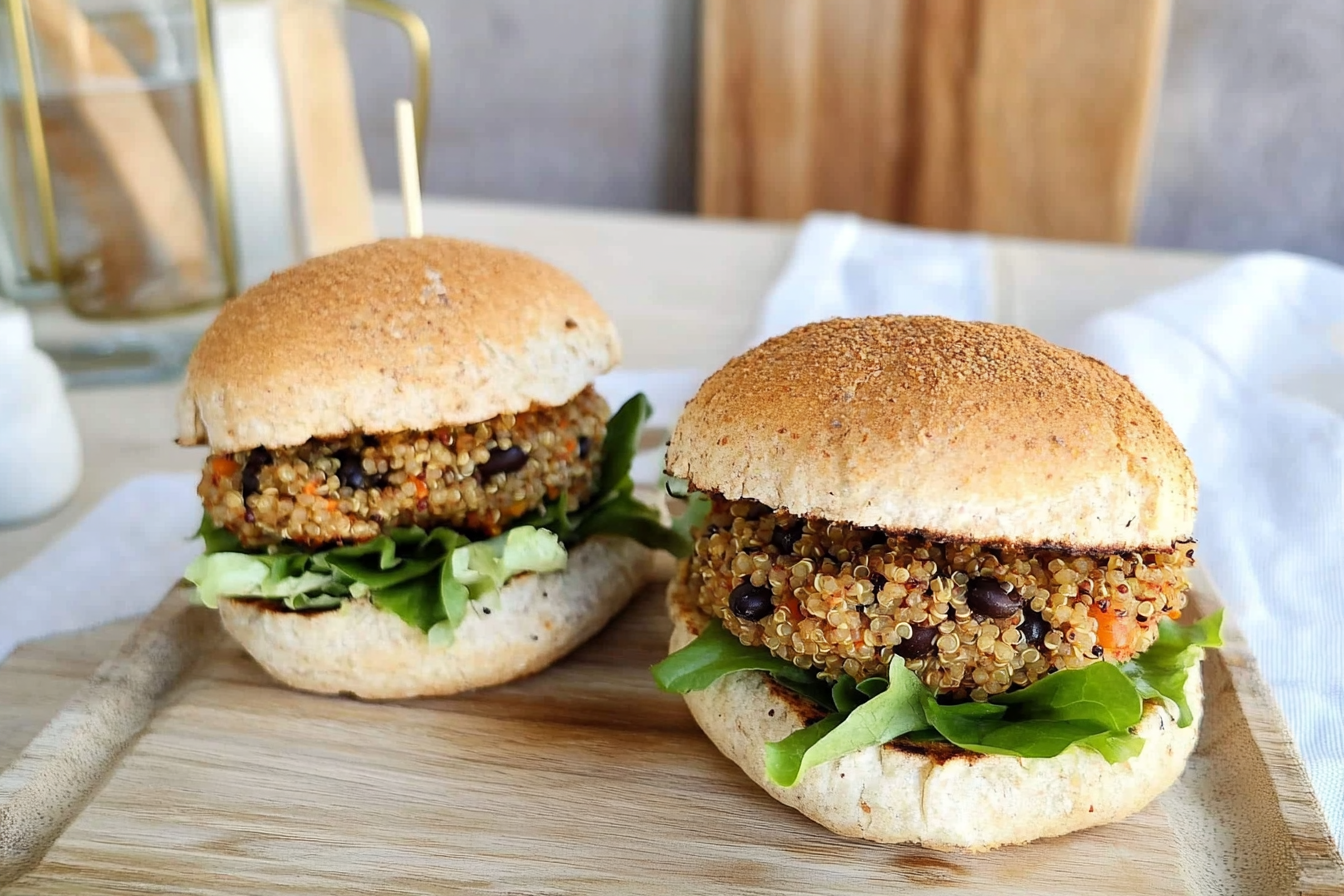 Hamburgers végétariens à la quinoa