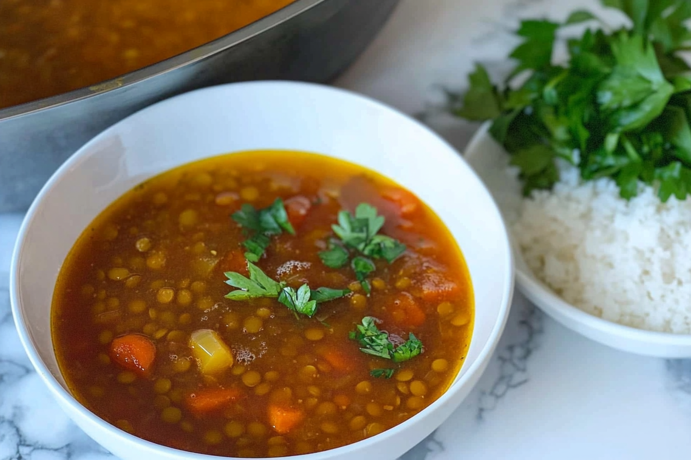 Lentilles aux légumes sautés