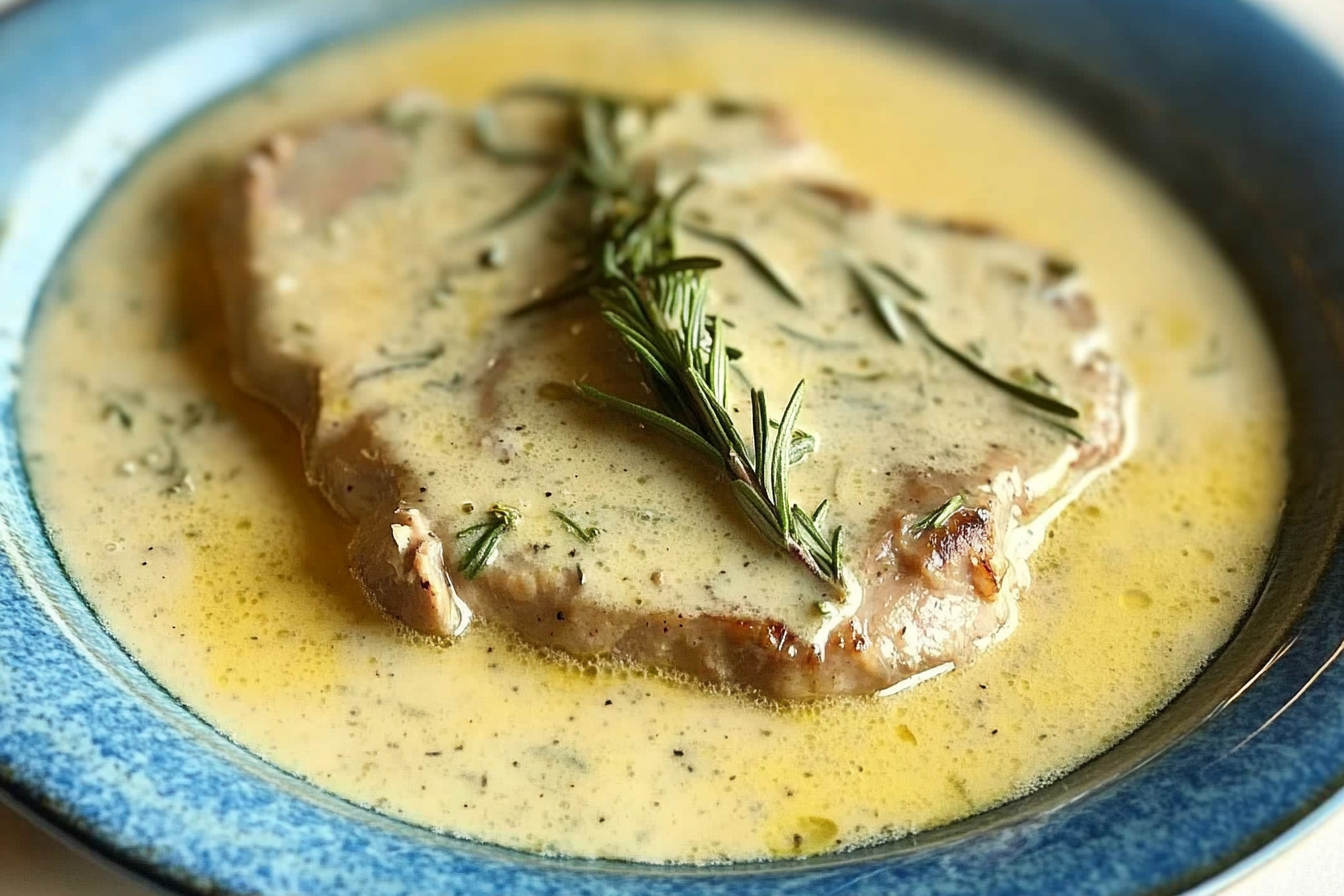 Lomo de cerdo à la moutarde