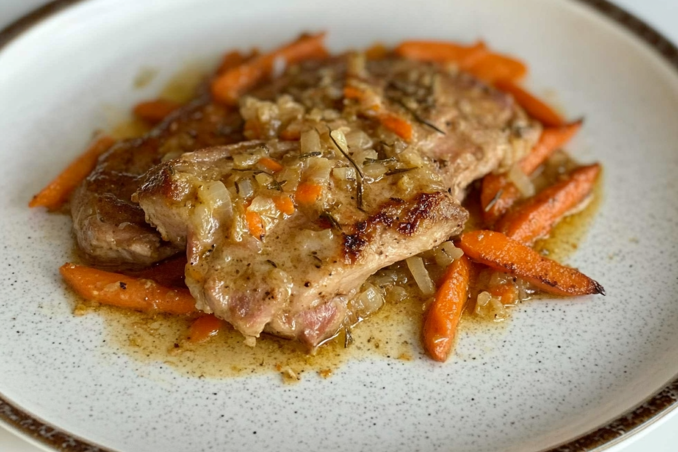 Lomo de cerdo aux carottes