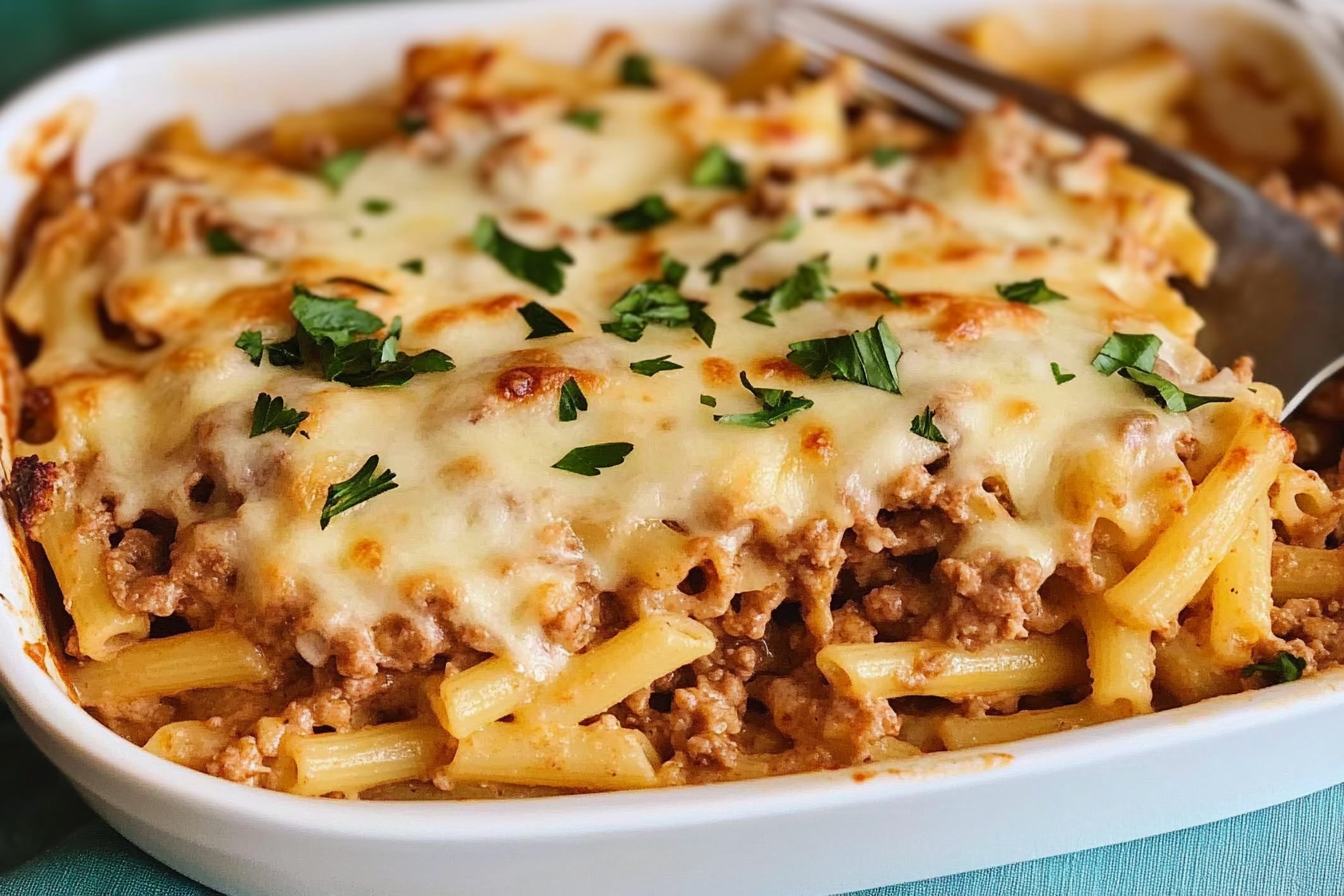 Macaroni crémeux à la viande