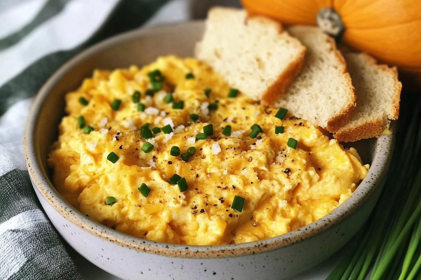 Œufs brouillés crémeux à la courge