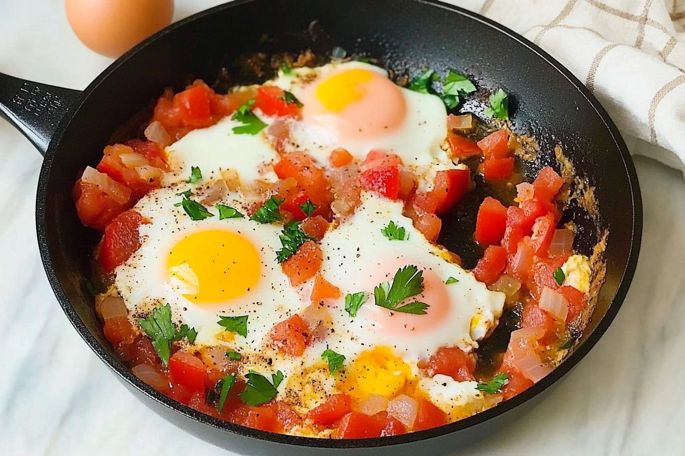 Oeufs brouillés à la tomate