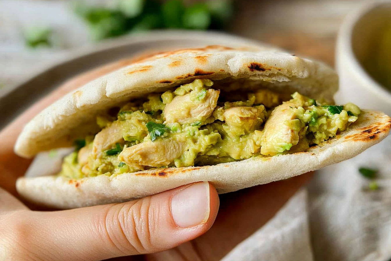 Pita au poulet et avocat
