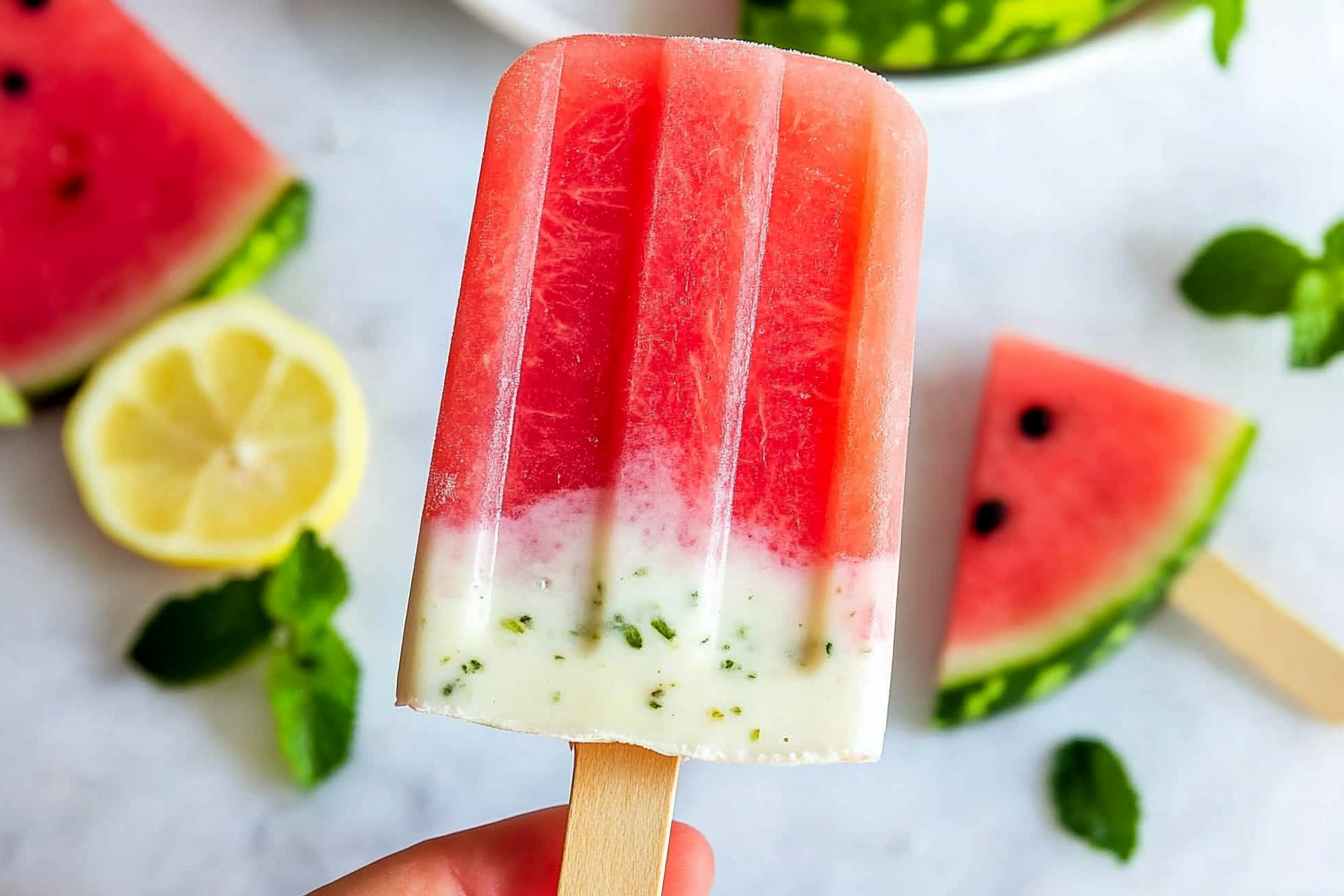 Pops de pastèque sans sucre