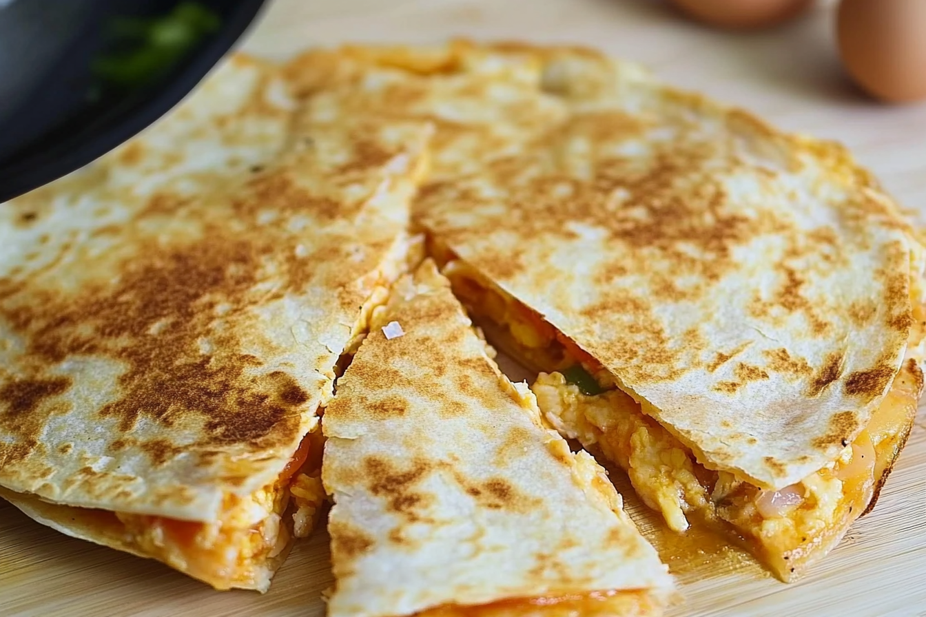 Quesadillas au poulet et œuf