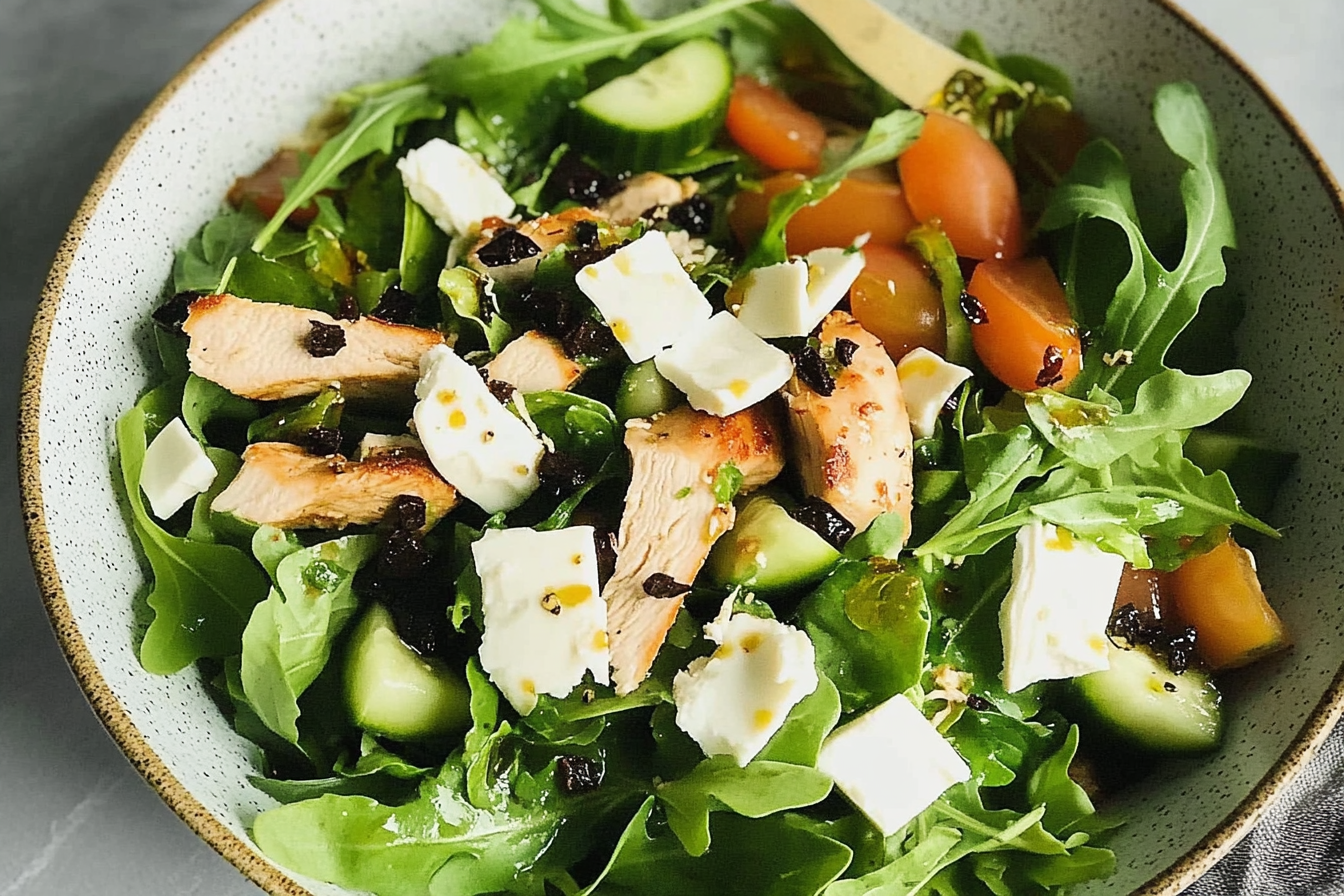 Salade de poulet et fromage