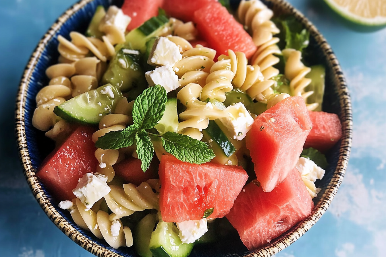 Salade rafraîchissante de pastèque