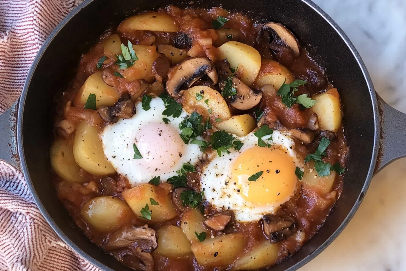 Sauté de pommes de terre et œufs
