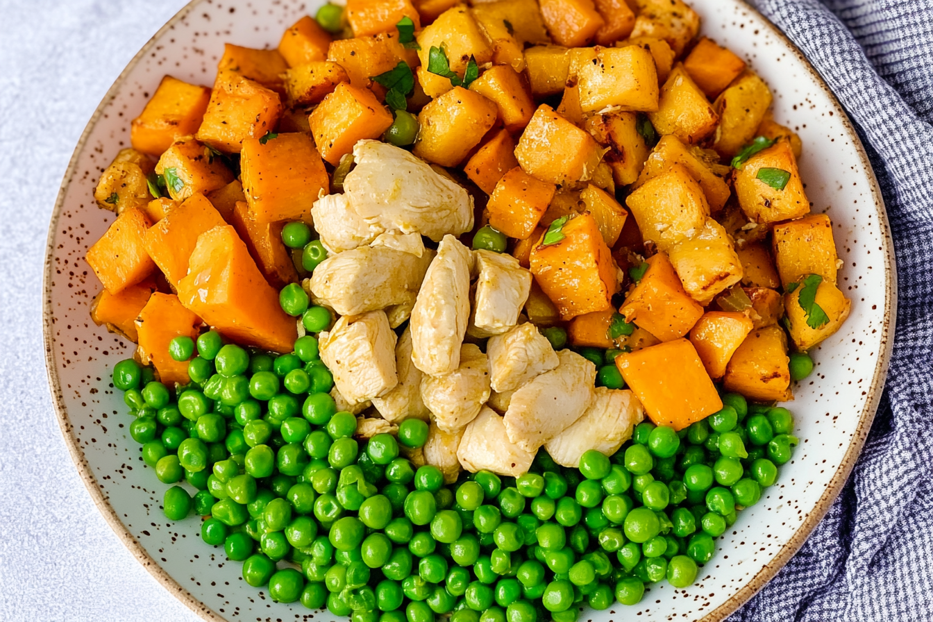 Sauté de poulet et petits pois