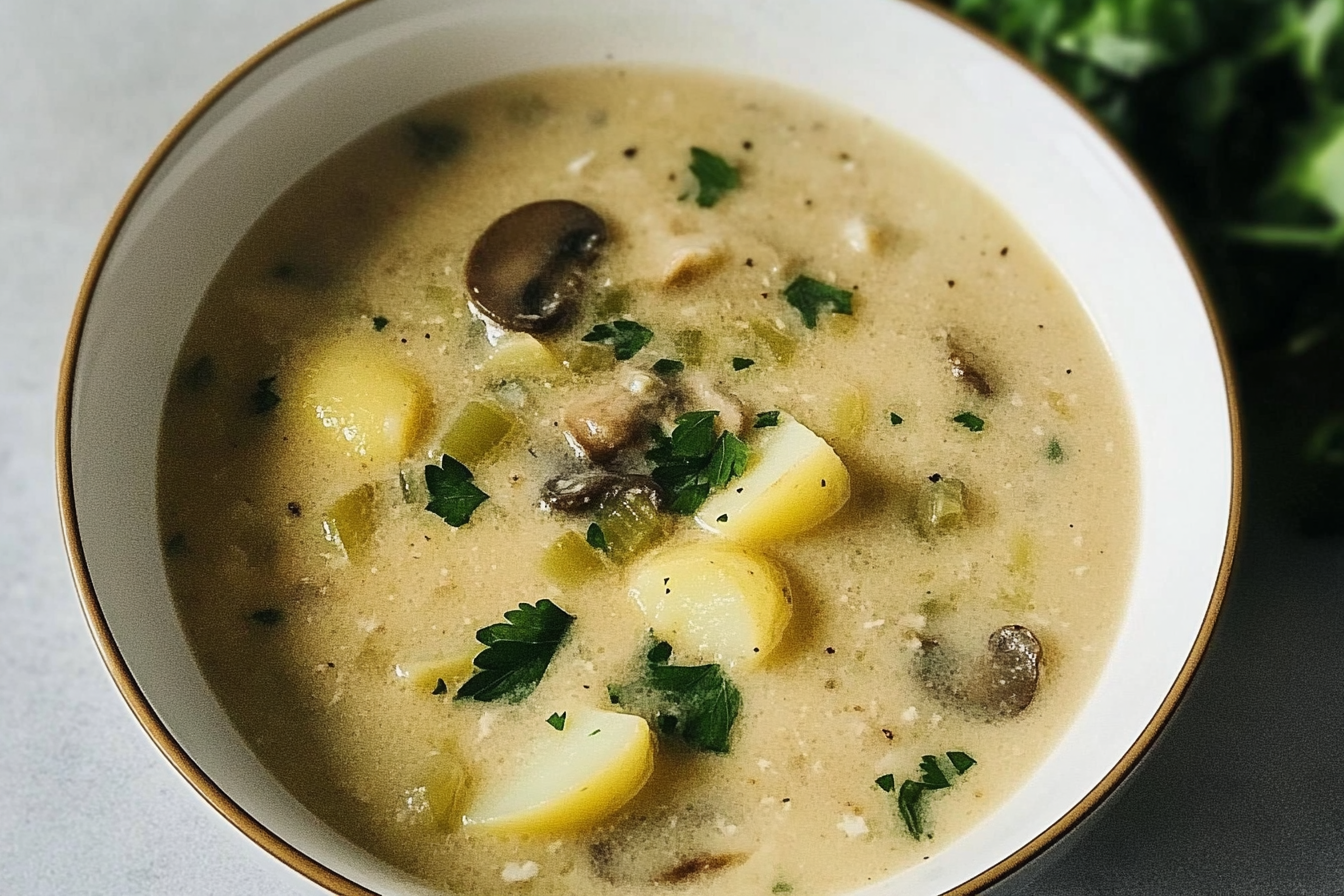 Soupe crémeuse de pommes de terre