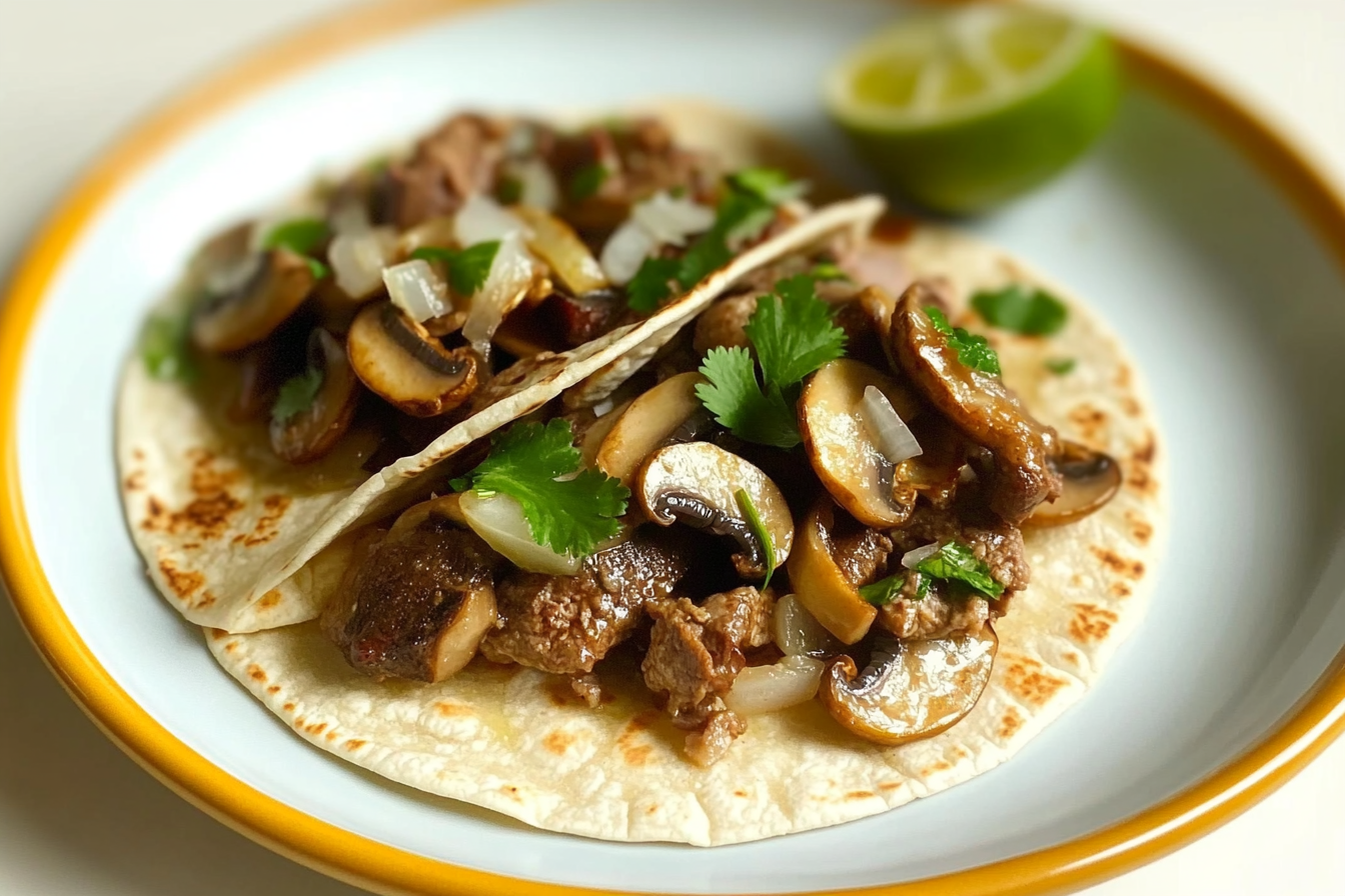 Tacos de boeuf aux champignons