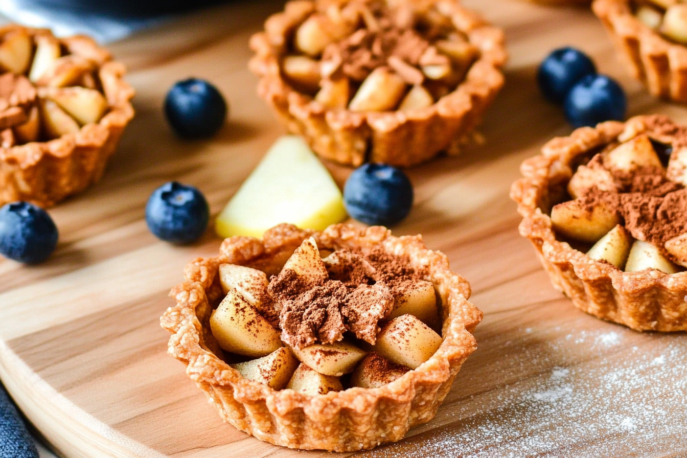 Tartaletas de manzana y cacahuète