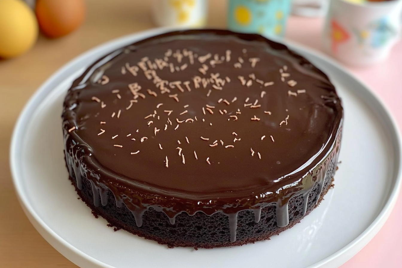 Tarte au chocolat d'anniversaire
