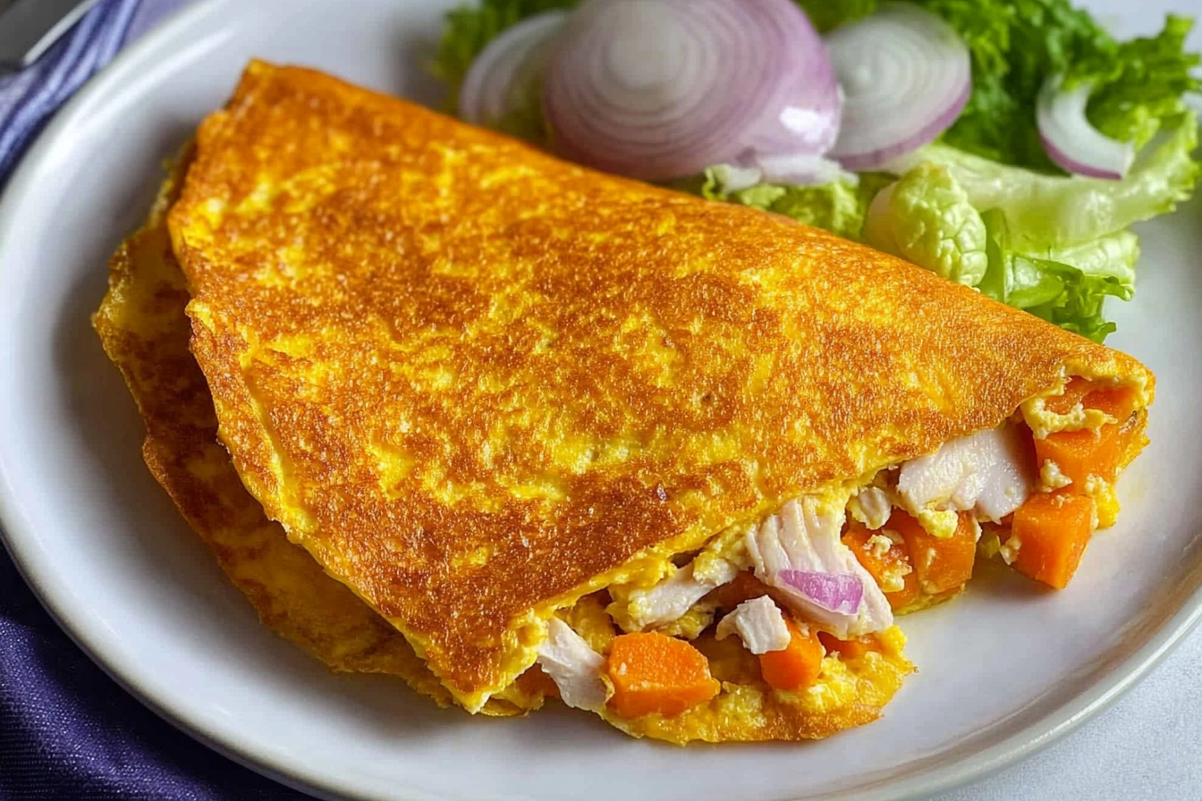 Tortilla de zanahoria et pavo