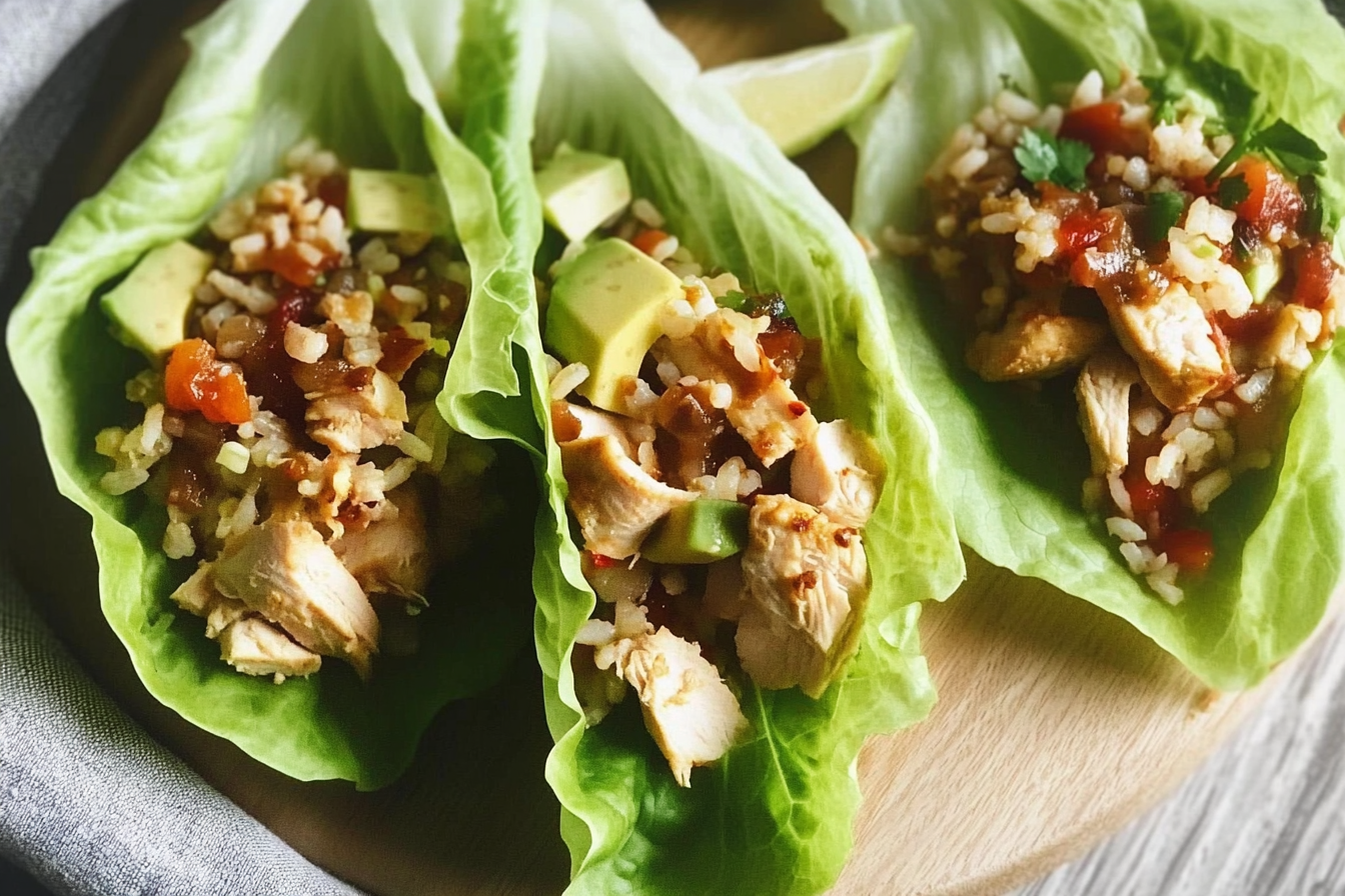 Wraps de laitue au poulet