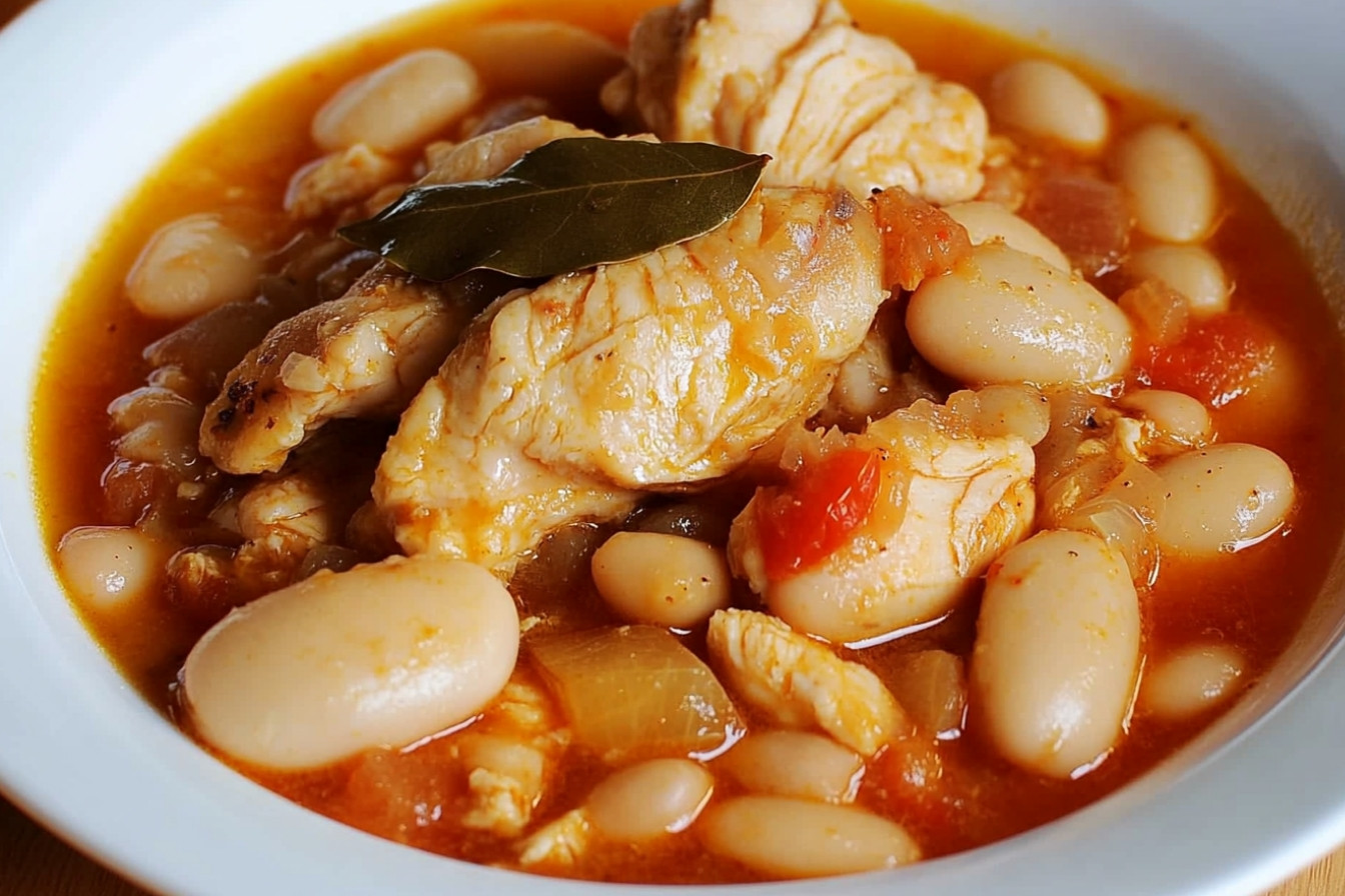 Alubias blanches au poulet