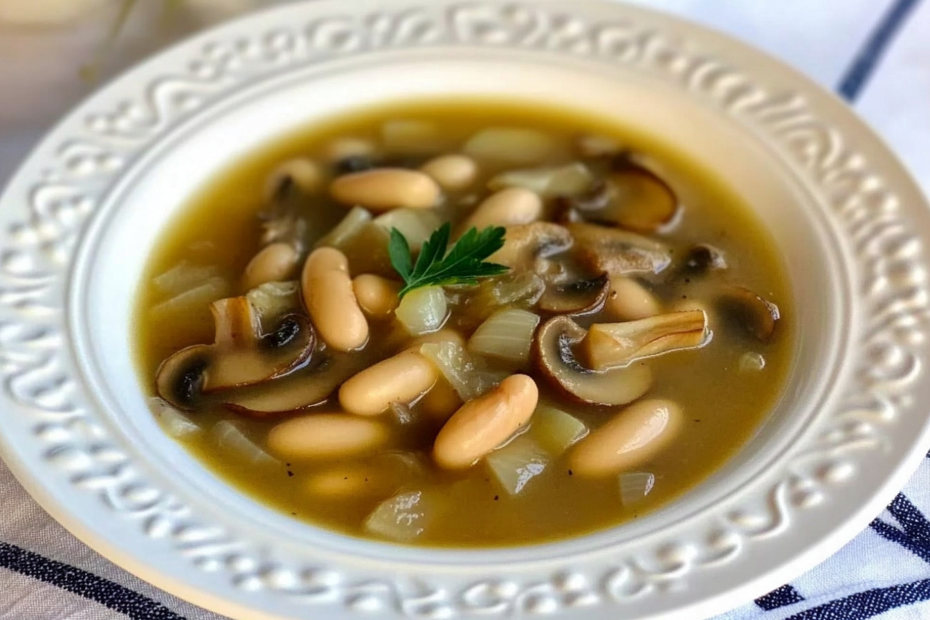 Alubias blanches aux champignons