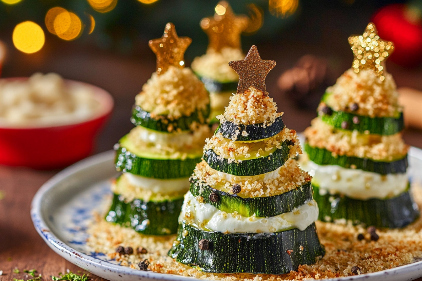 Arbres de Noël au courgette