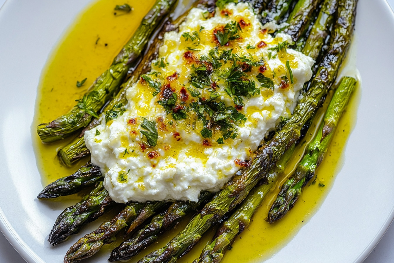 Asperges sautées au citron et fromage