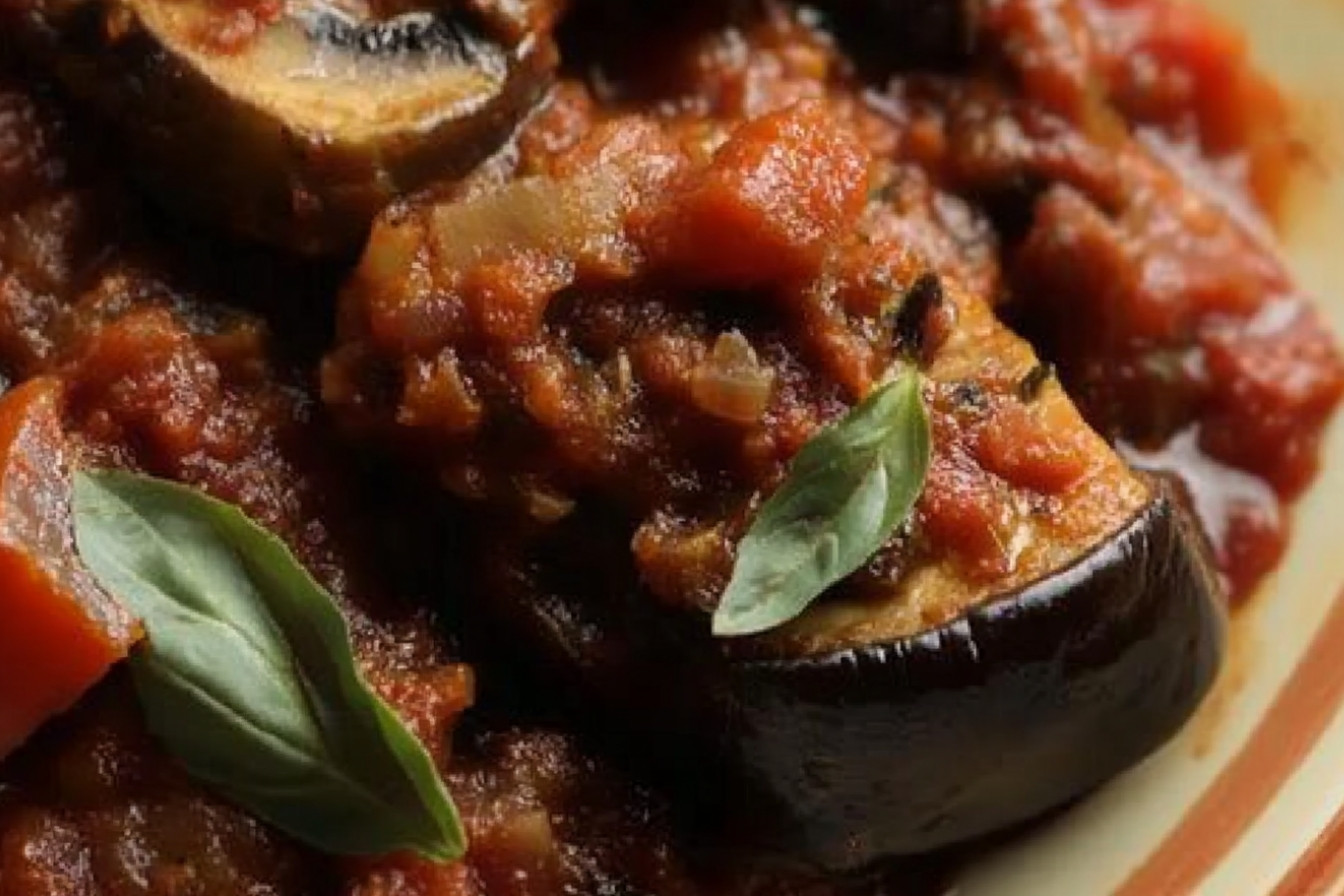 Aubergines style champignon tomate
