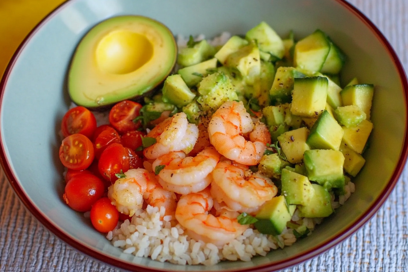 Bowl de riz aux crevettes