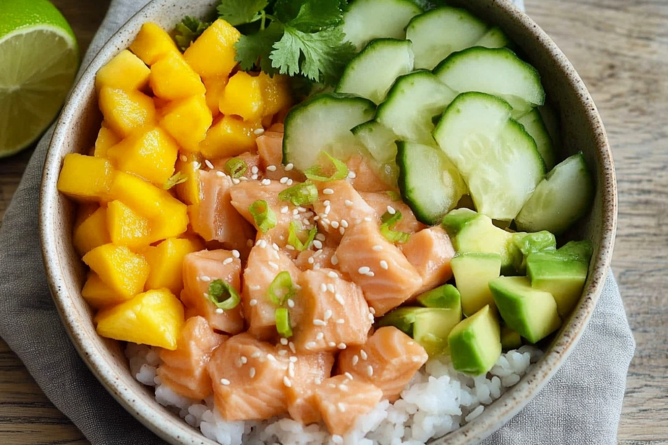 Bowl de saumon et mangue