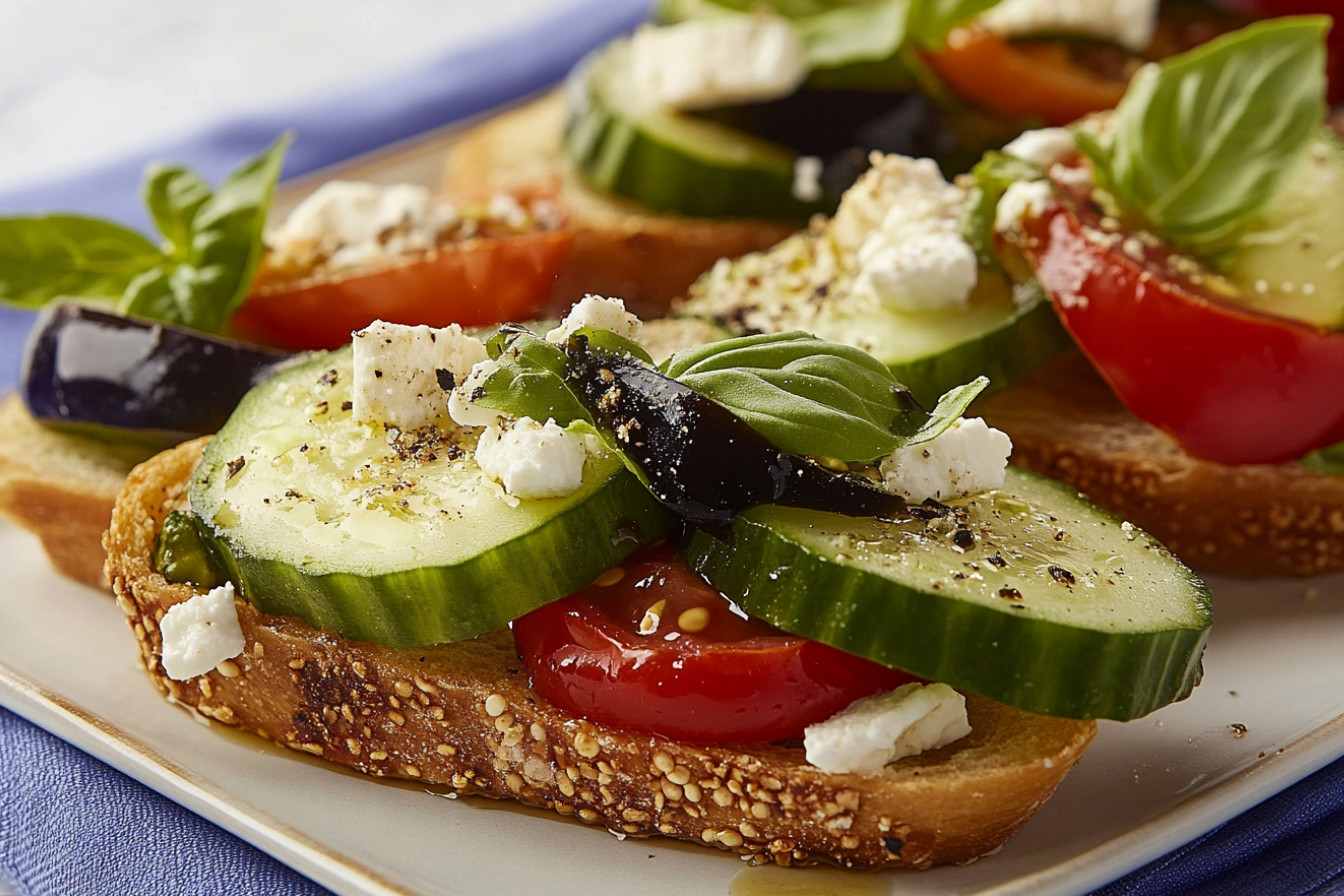 Bruschetta saine au fromage feta