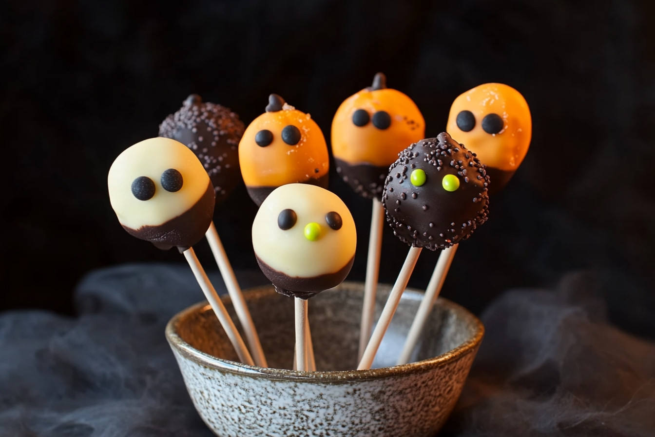 Cake pops chocolat citrouille