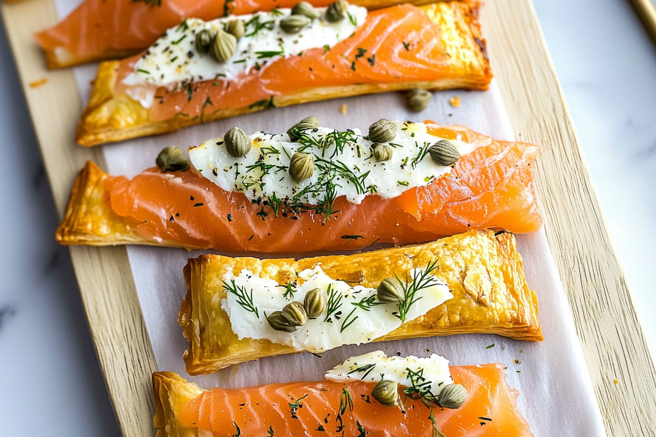 Canapés de saumon et fromage