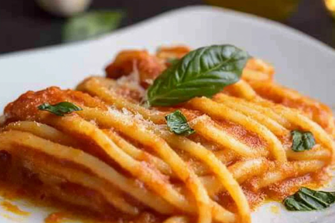 Cazuela de espaguetis tomate