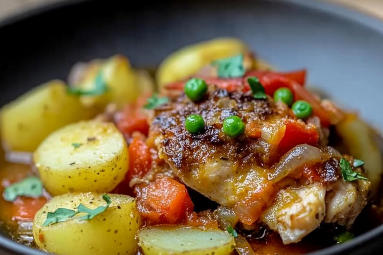 Cazuela méditerranéenne de poulet